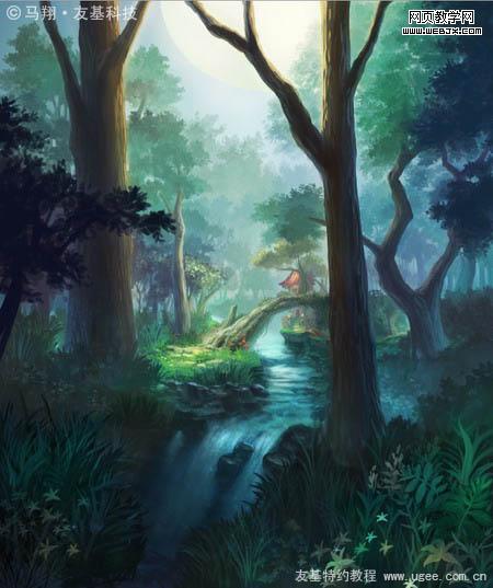 Photoshop鼠绘教程:唯美的梦幻森林