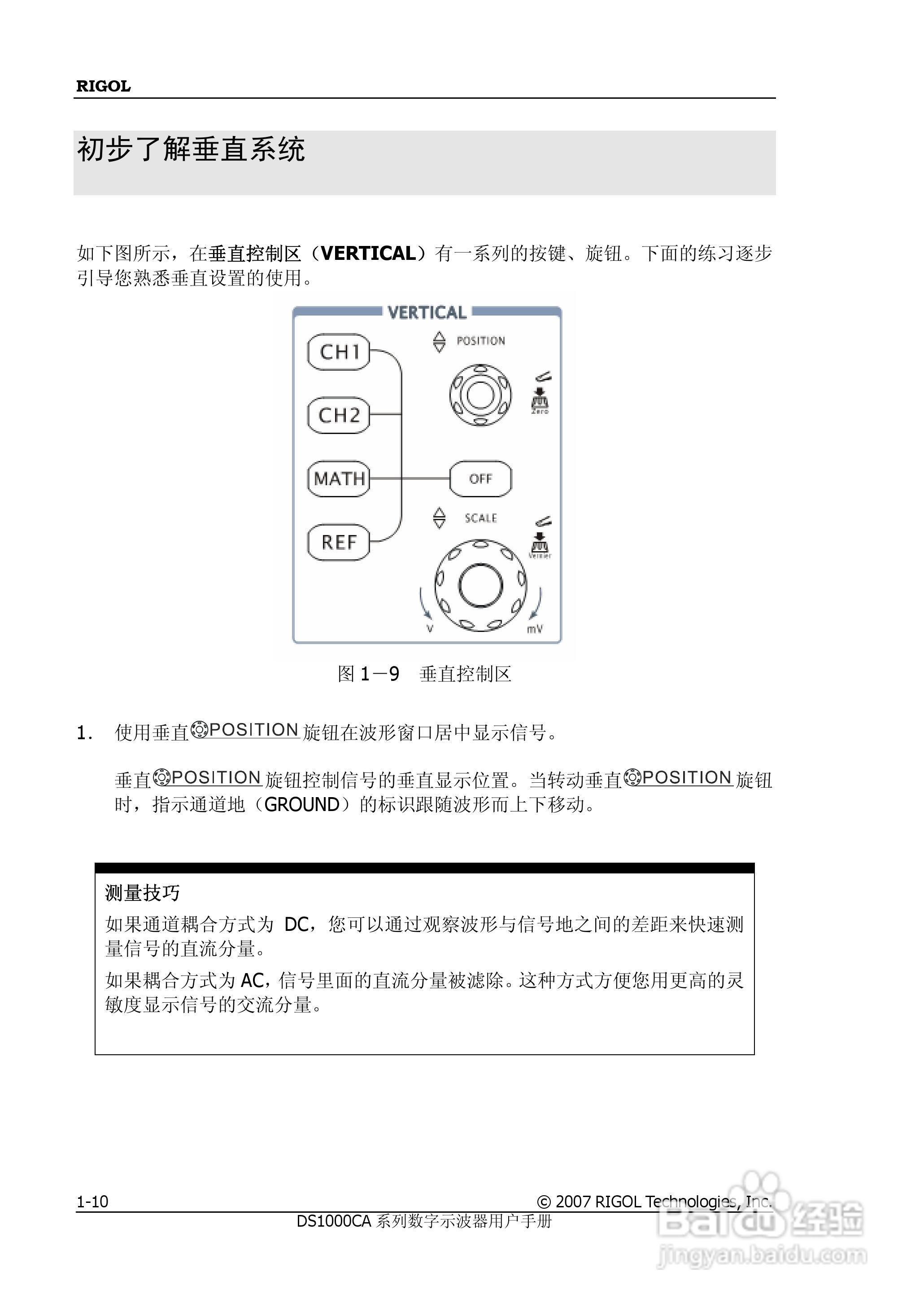普源DS1000A系列数字示波器说明书:[3]