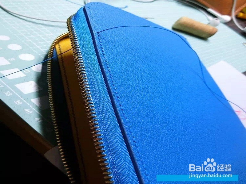 完整拉链手包教程,皮艺手包,手工制作