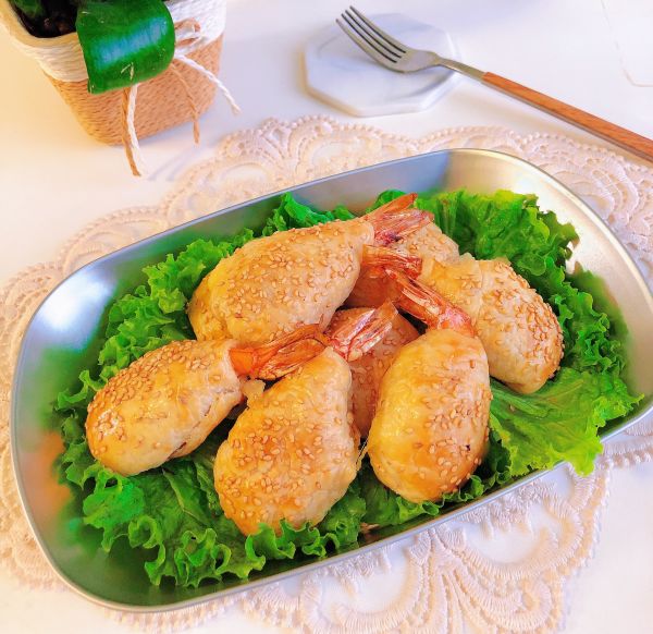 空炸盐焗虾芝士酥