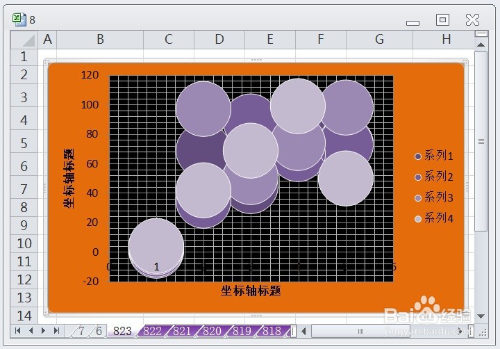 EXCEL怎么让气泡图的图表布局显示布局10效果