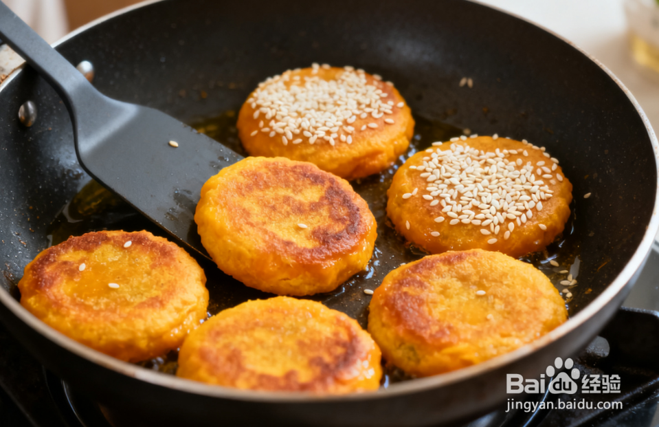 南瓜饼怎么做?外脆里糯,甜而不腻,不用油炸