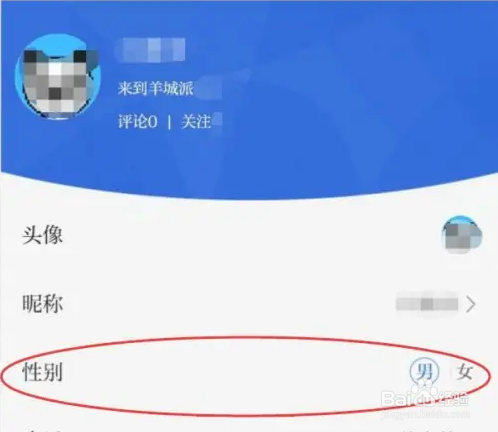 羊城派中怎么选择性别?