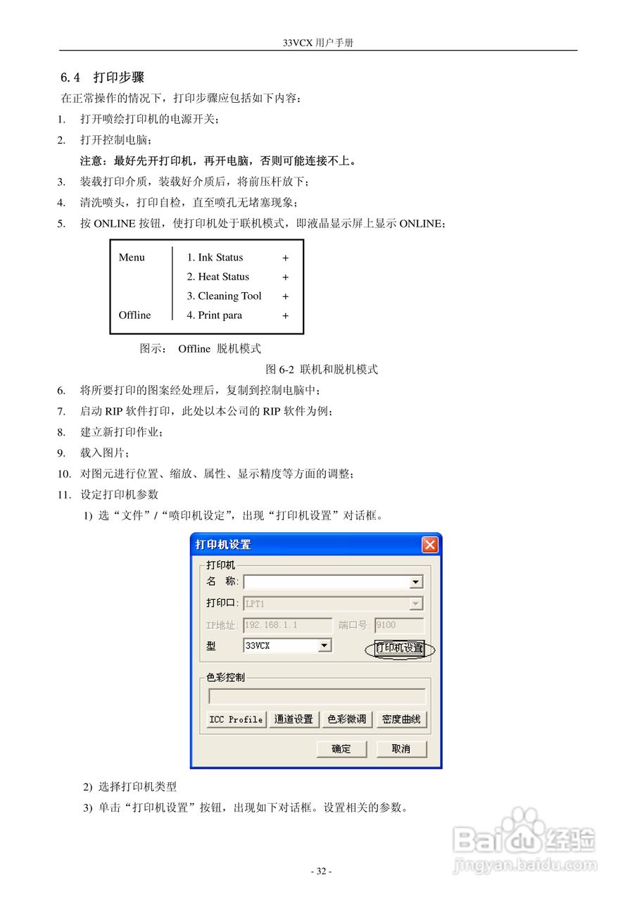 33VCX 型打印机 600001560 说明书:[4]