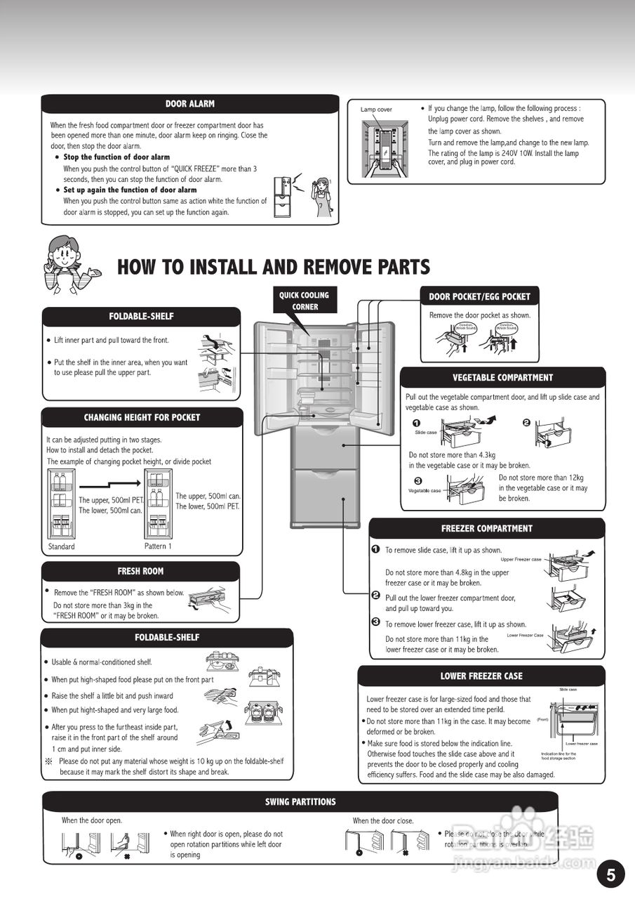 日立牌R-SF37WVPH型雪柜使用说明书:[1]