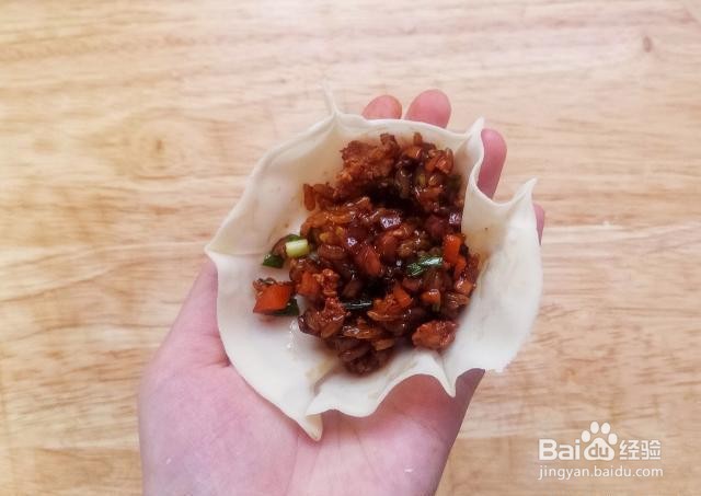 家庭自制饺子皮版烧麦