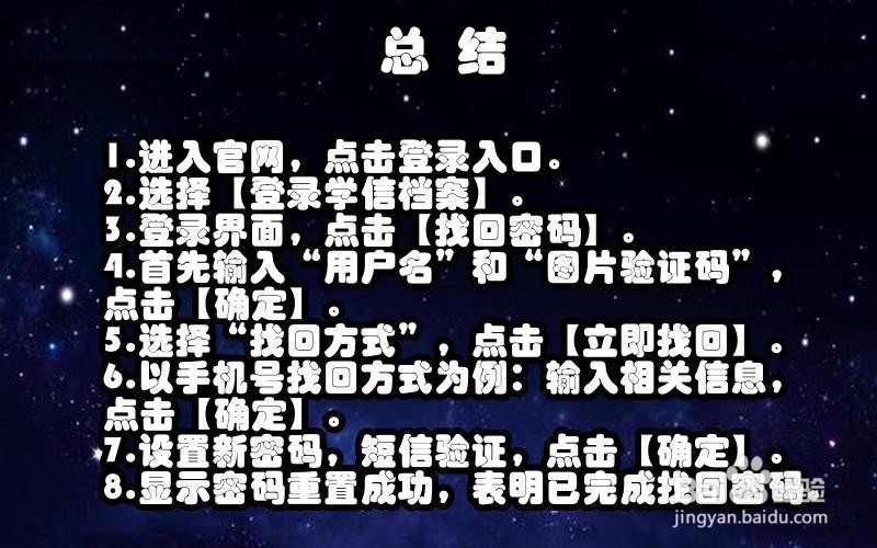 学信网怎样找回密码