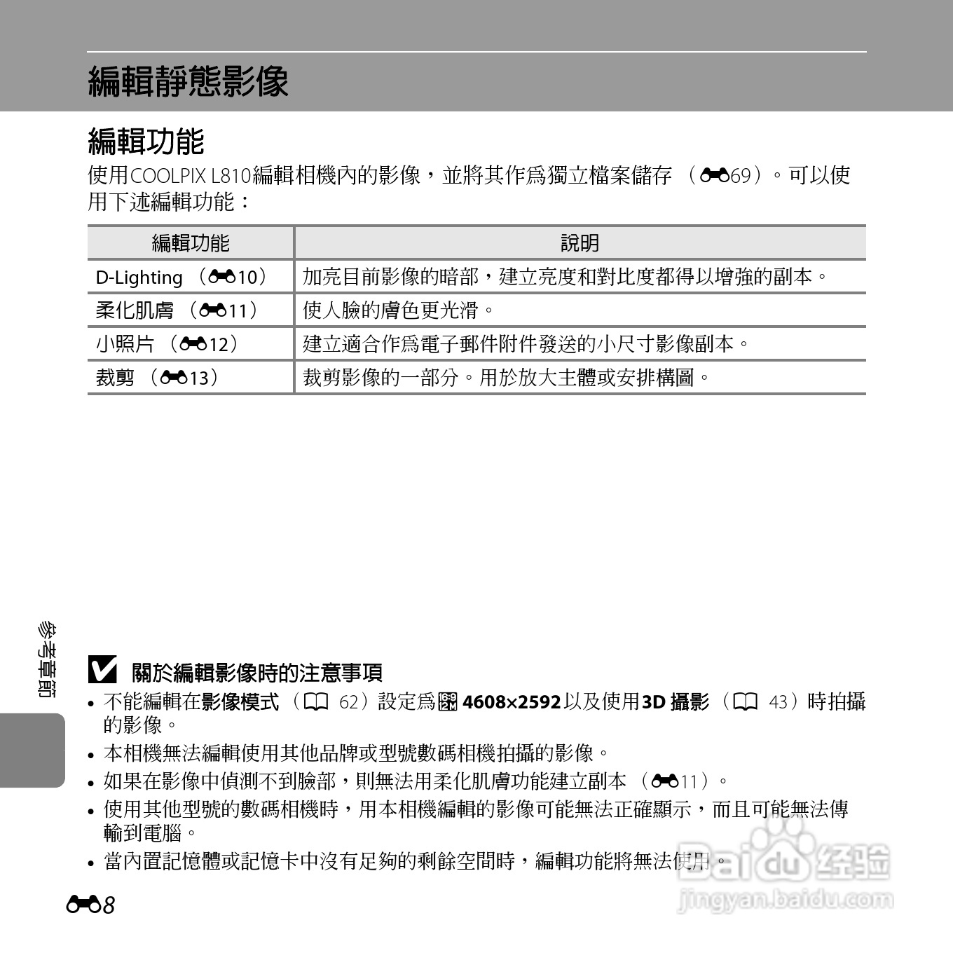 尼康 COOLPIX L810(繁体中文)说明书:[12]