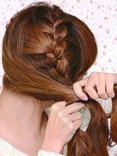 法式麻花辫的编法图解