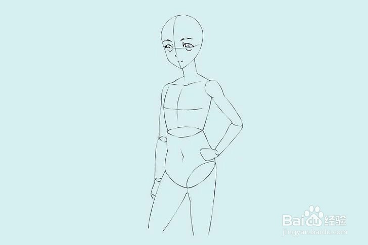 如何画一个可爱的漫画高中生少女