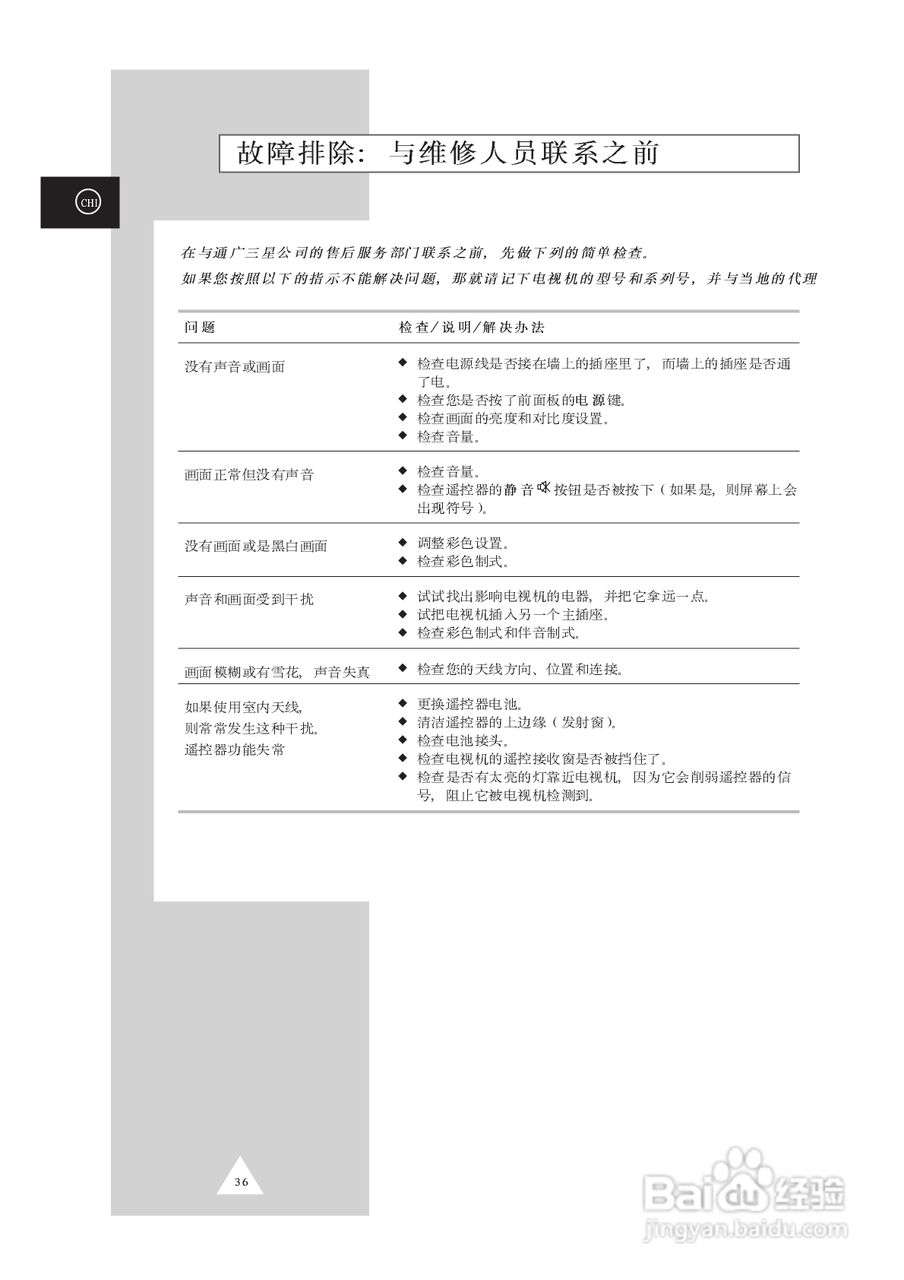 三星SP43T6HX背投影彩色电视机使用说明书:[4]