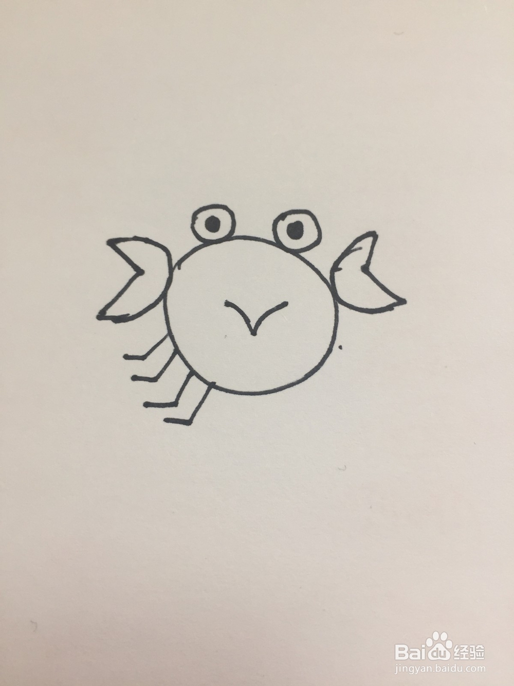 螃蟹的卡通画法