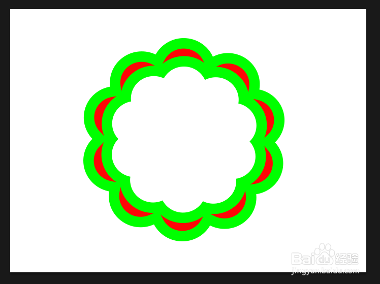 PS如何绘制花形边框