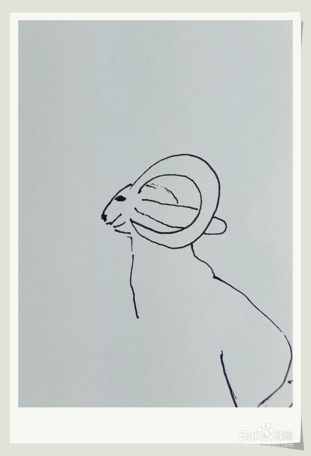 怎样画钢笔画“老羊”？