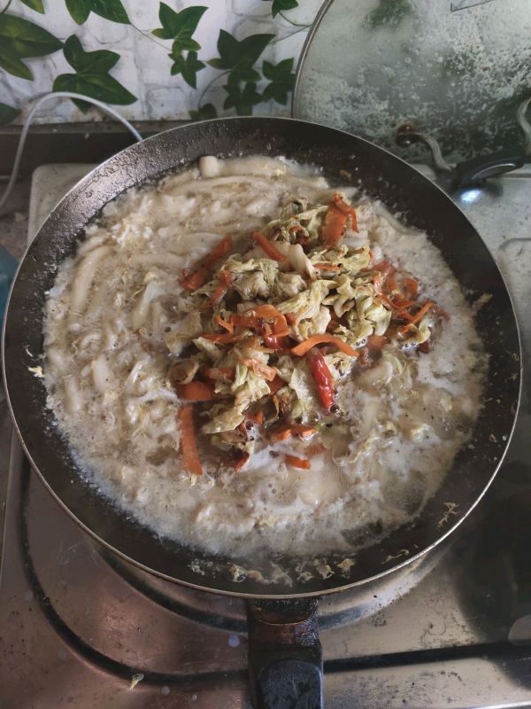 清淡养胃蛋花刀削面