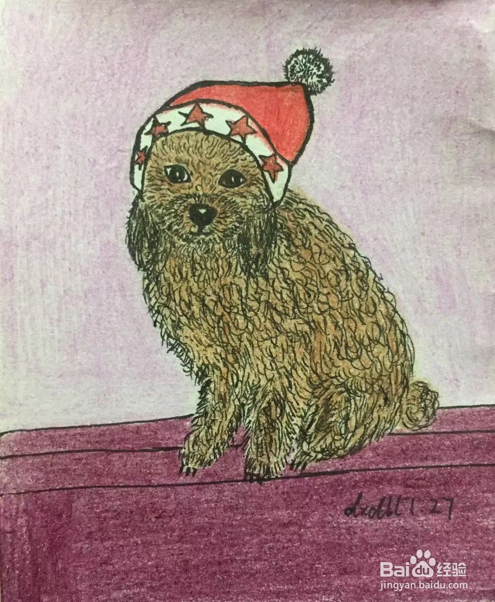 插画教程之圣诞泰迪狗