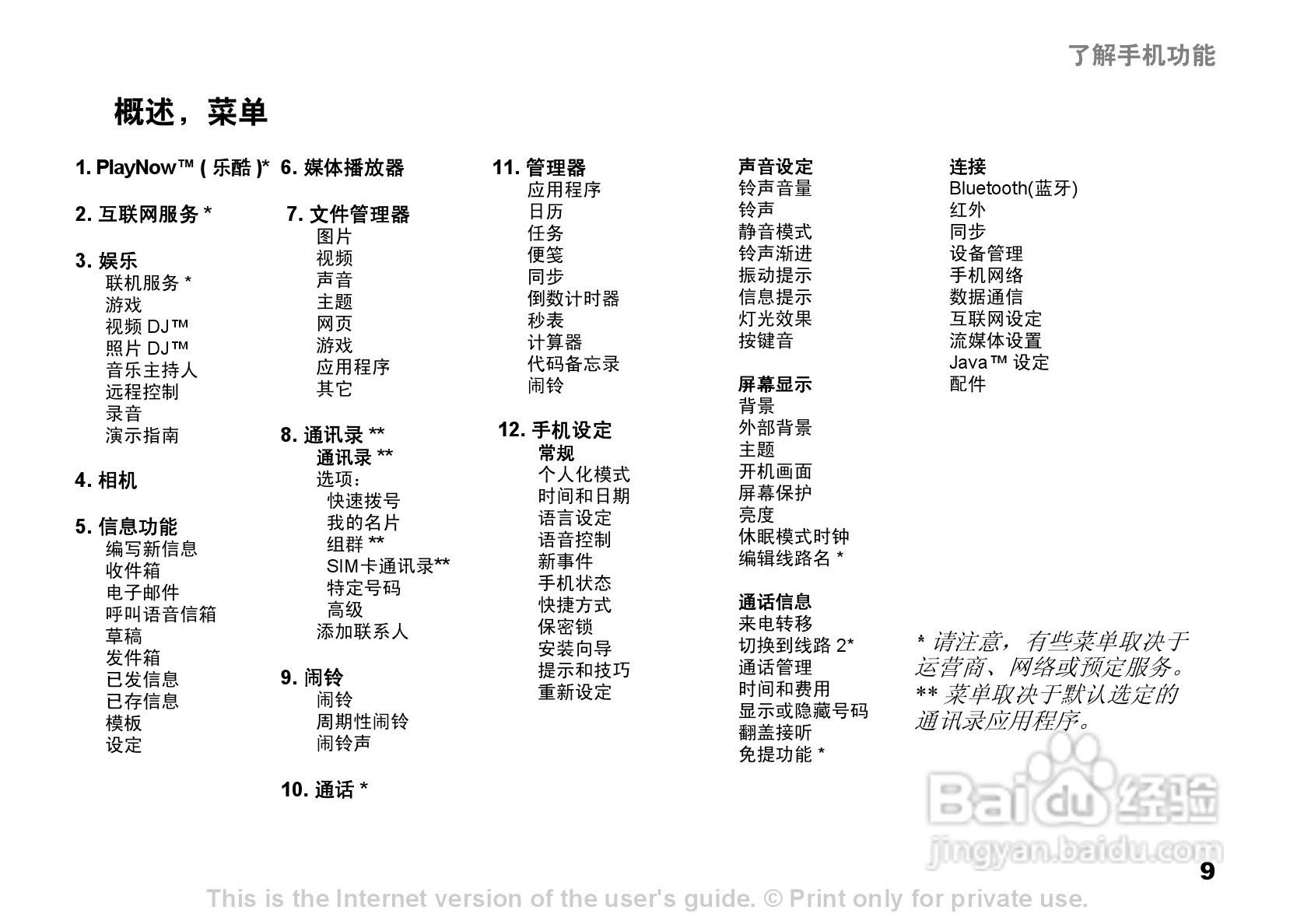 索尼爱立信Z520C手机使用说明书:[2]