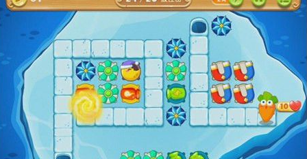 保卫萝卜2 极地 第117关 金水晶萝卜攻略