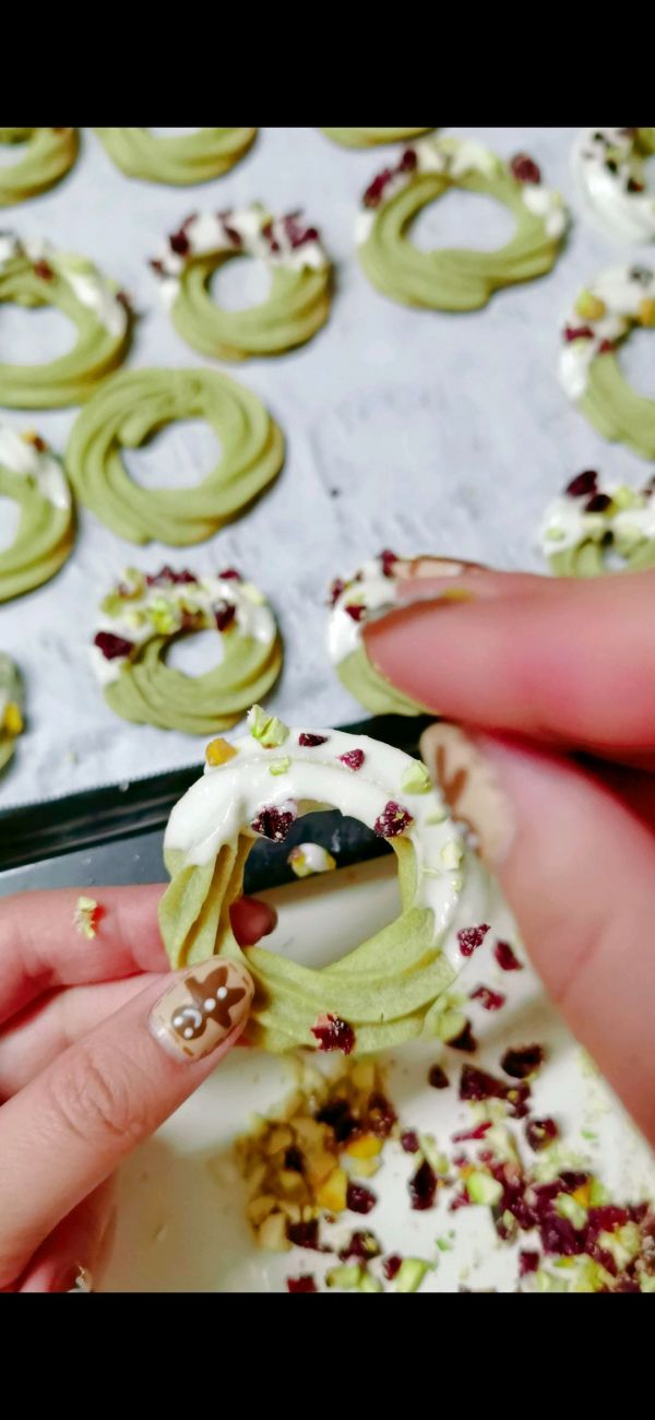 圣诞抹茶麻薯曲奇