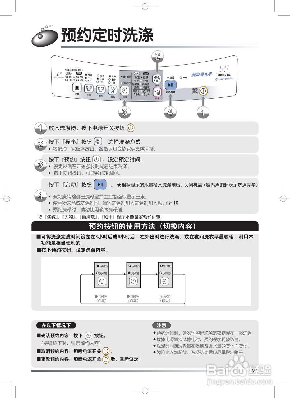 日立XQB55-HZ洗衣机使用说明书:[3]