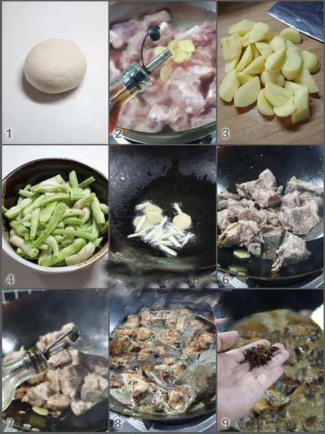 怎么自制排骨炖菜粘卷子