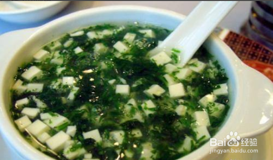 干荠菜豆腐汤的做法