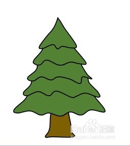 画圣诞树的简笔画