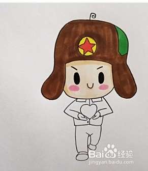 画雷锋简笔画步骤
