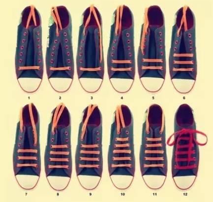 鞋带的几种技法图片