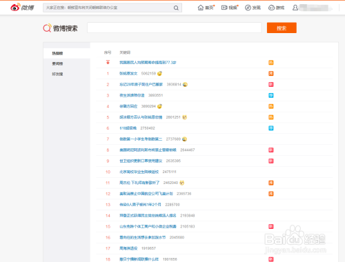 如何查看百度热榜、微博热搜榜