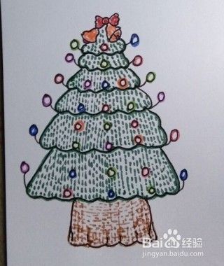 圣诞树画法教程（8）如何画圣诞树？圣诞树画法