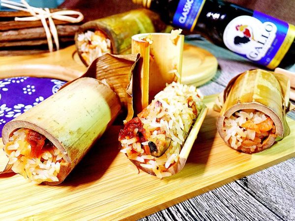 橄香海鲜竹筒饭