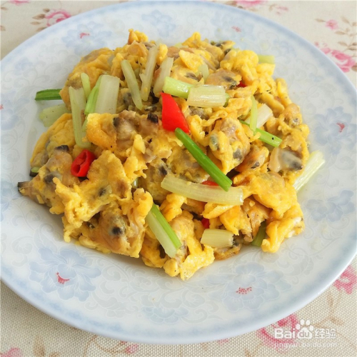 蚬子肉炒蛋的做法