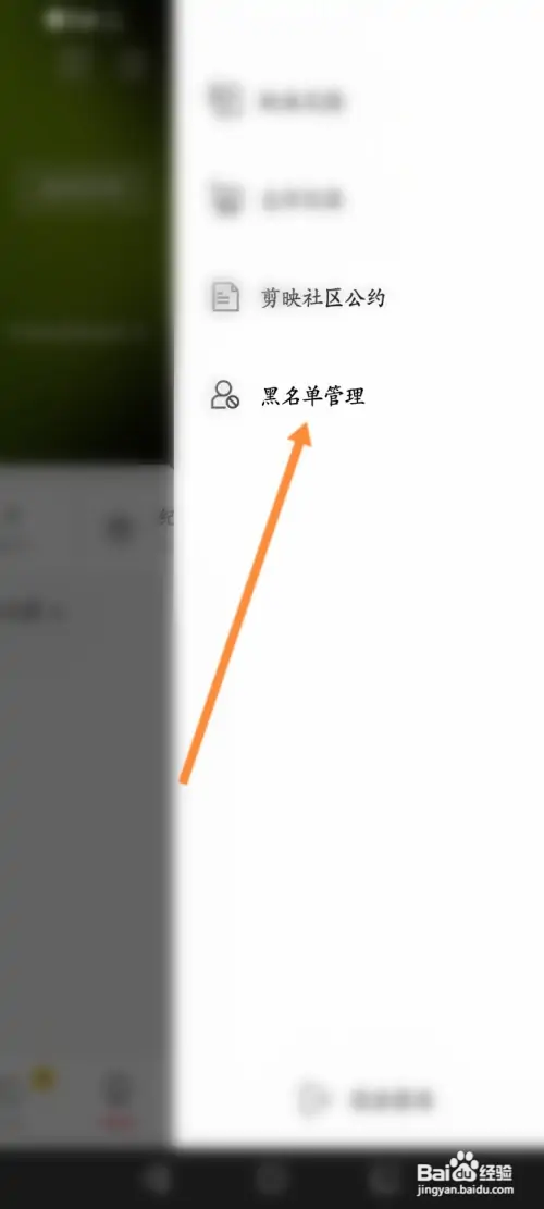 剪映软件怎样查看拉黑的名单信息