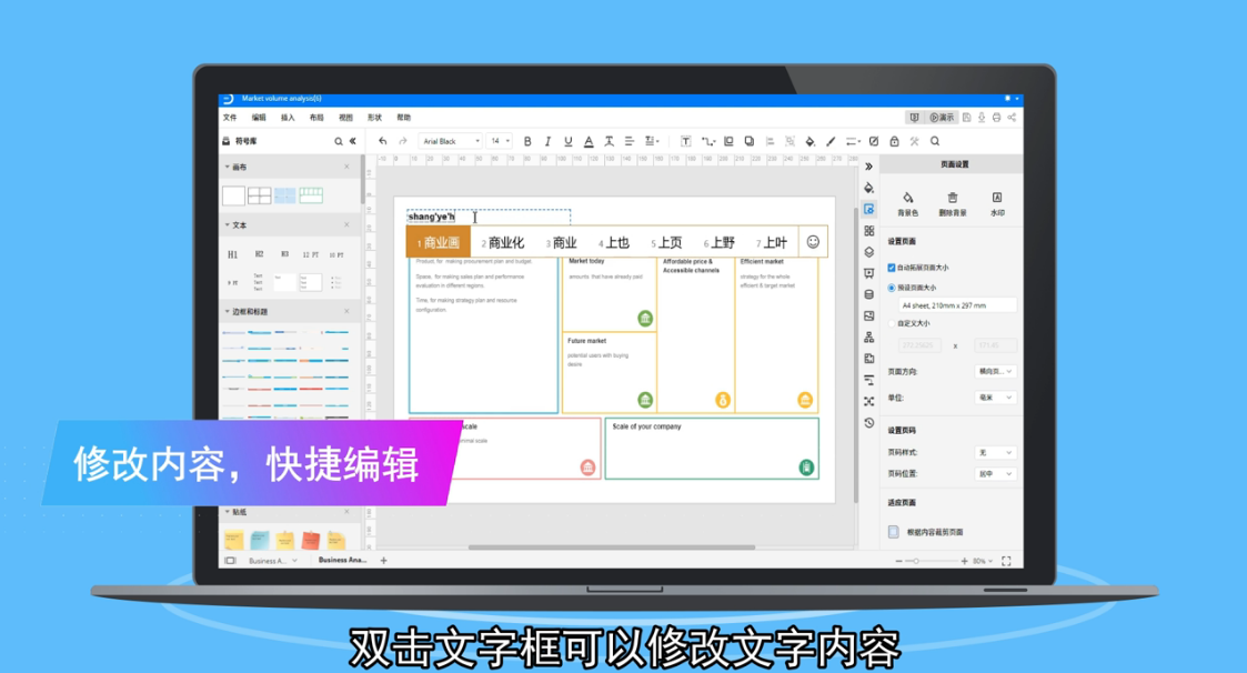 商业画布怎么画