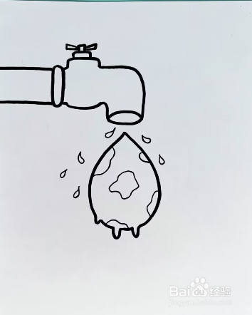 节约用水的画简单漂亮