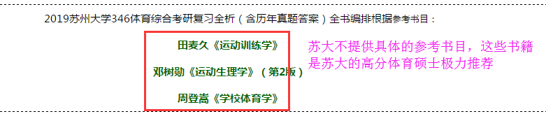 苏州大学体育专硕346科目考研要看哪些参考书目