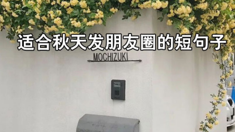 秋天发朋友圈句子