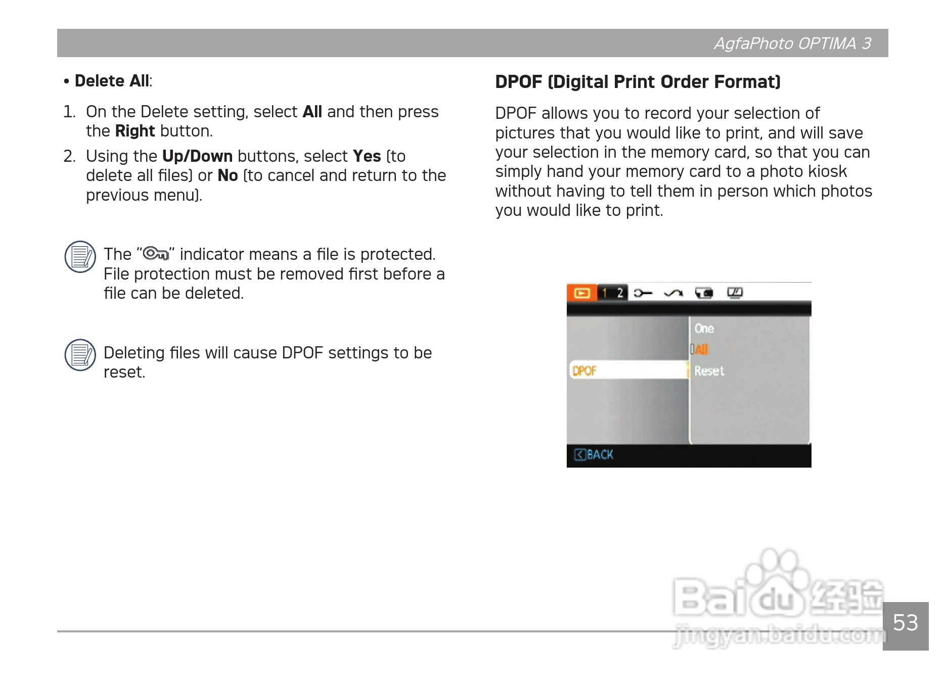 爱克发AgfaPhoto OPTIMA 3数码相机使用说明书:[6]