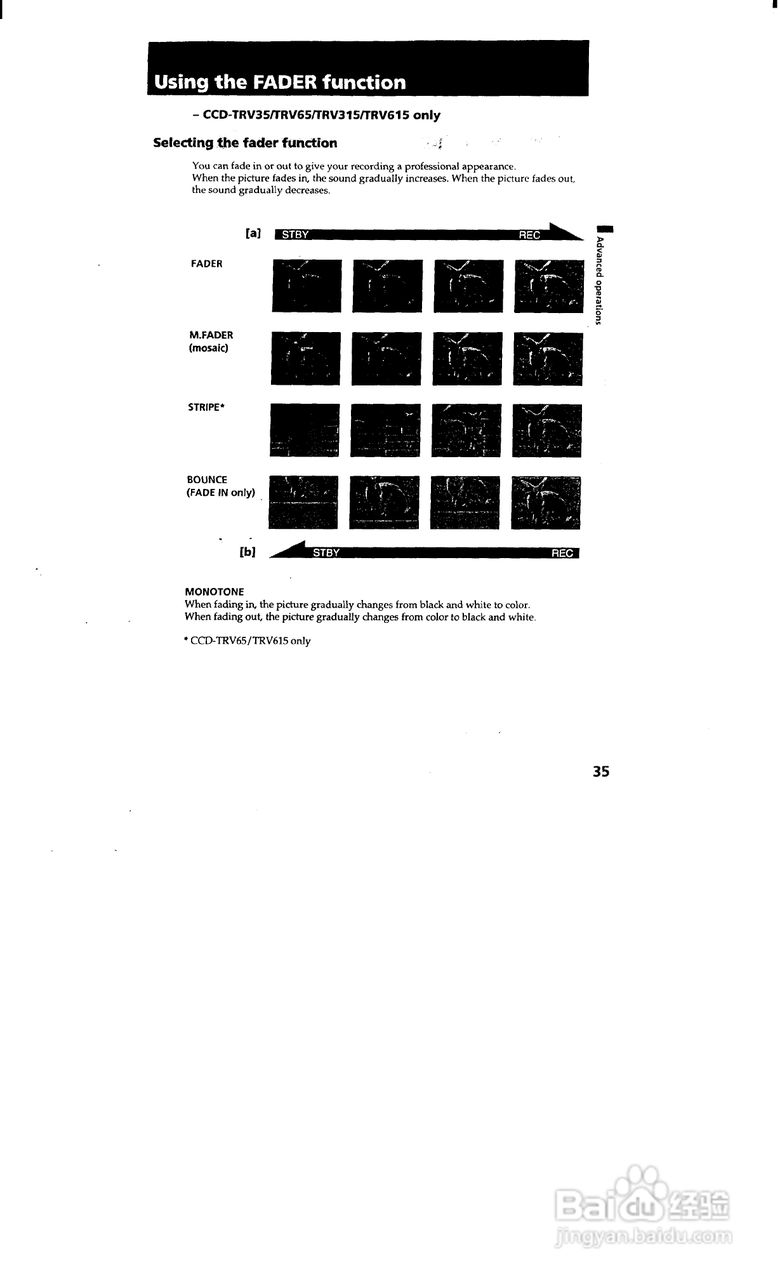 索尼CCD-TRV65模拟摄像机说明书:[4]