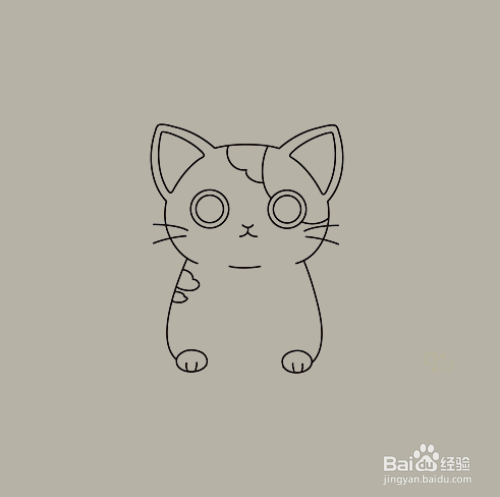 如何手工画小猫咪的简笔画?