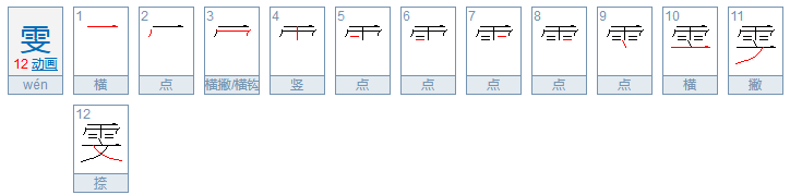 雯怎么读