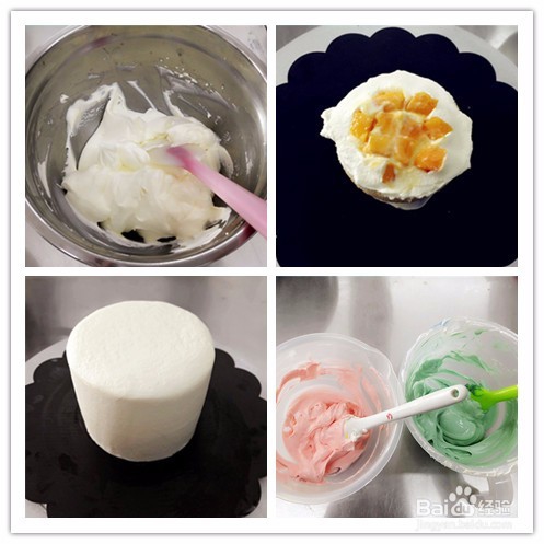 小玫瑰花奶油蛋糕