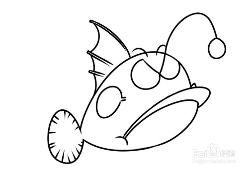 简笔画：钻圈的海豚绘画步骤
