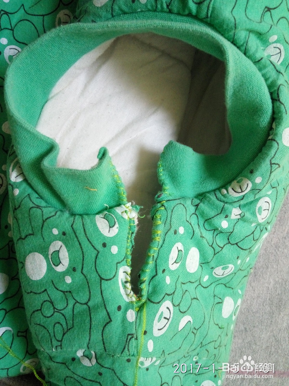 小孩衣服套头改开口