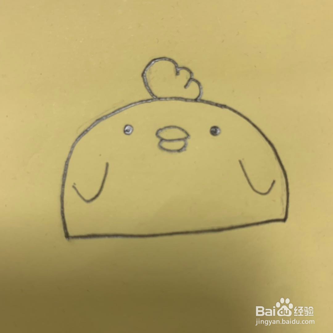 简笔画教程-小萌鸡