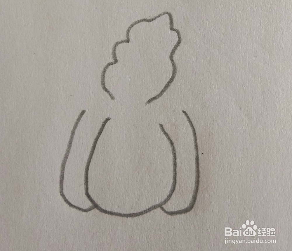 儿童简笔画白菜画法二