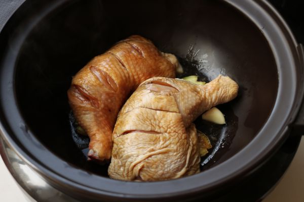 柠香葱油焗鸡腿