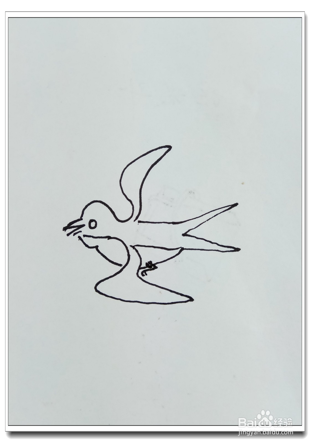 怎样画简笔画小燕子？