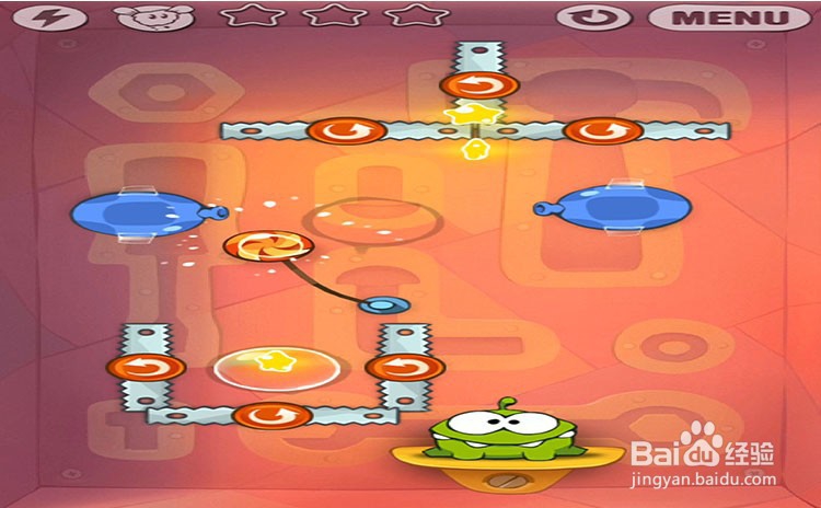 手机游戏割绳子level9-18三星攻略